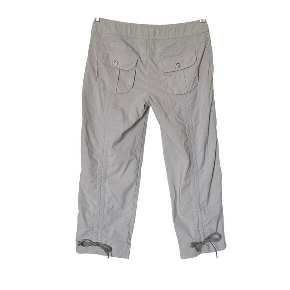 Title Nine Womens 4 Gray Outdoor Nylon Pants Hiking Camping Cropped Ties - Picture 2 of 7